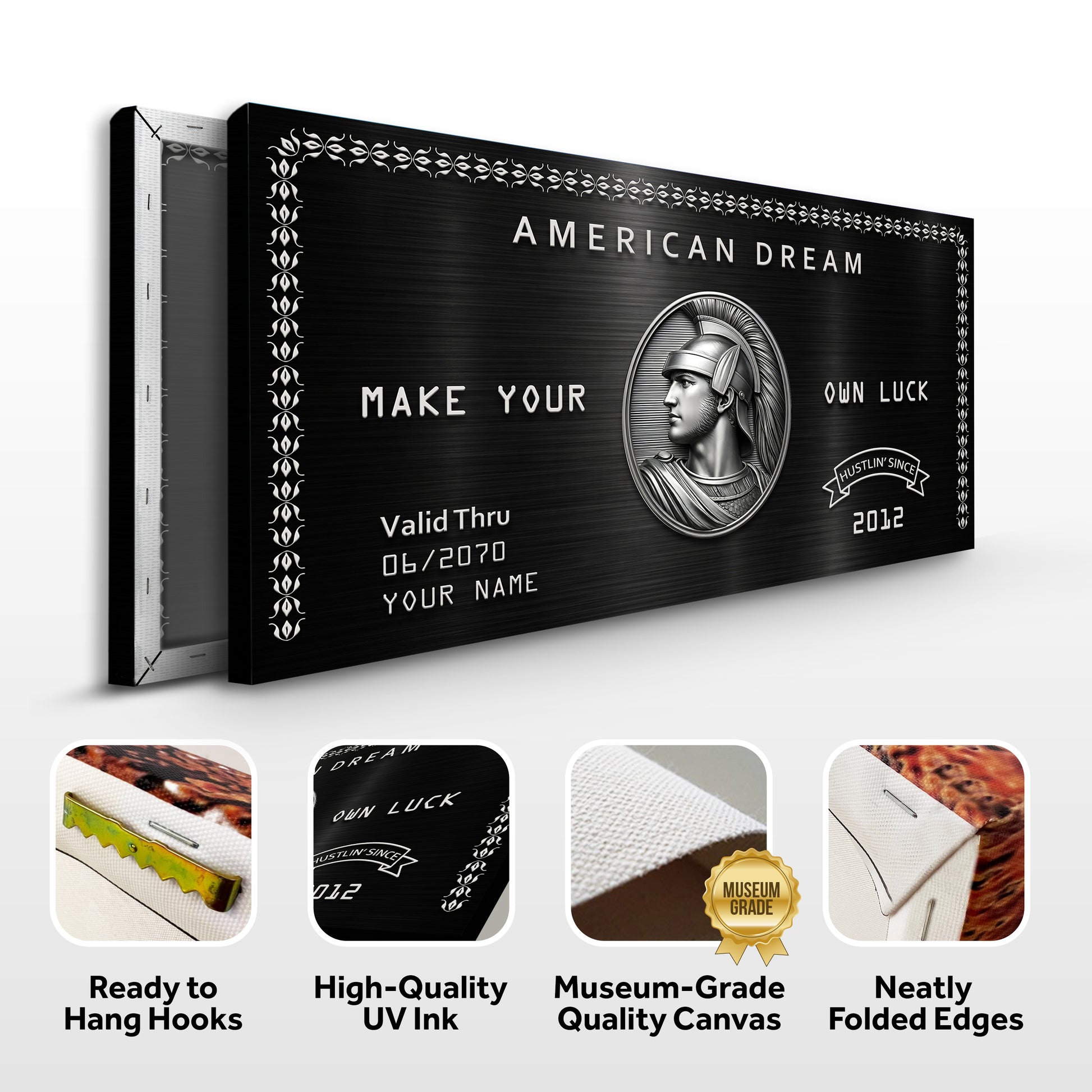 Personalized American Dream “Make Your Own Luck” Wall Sign III