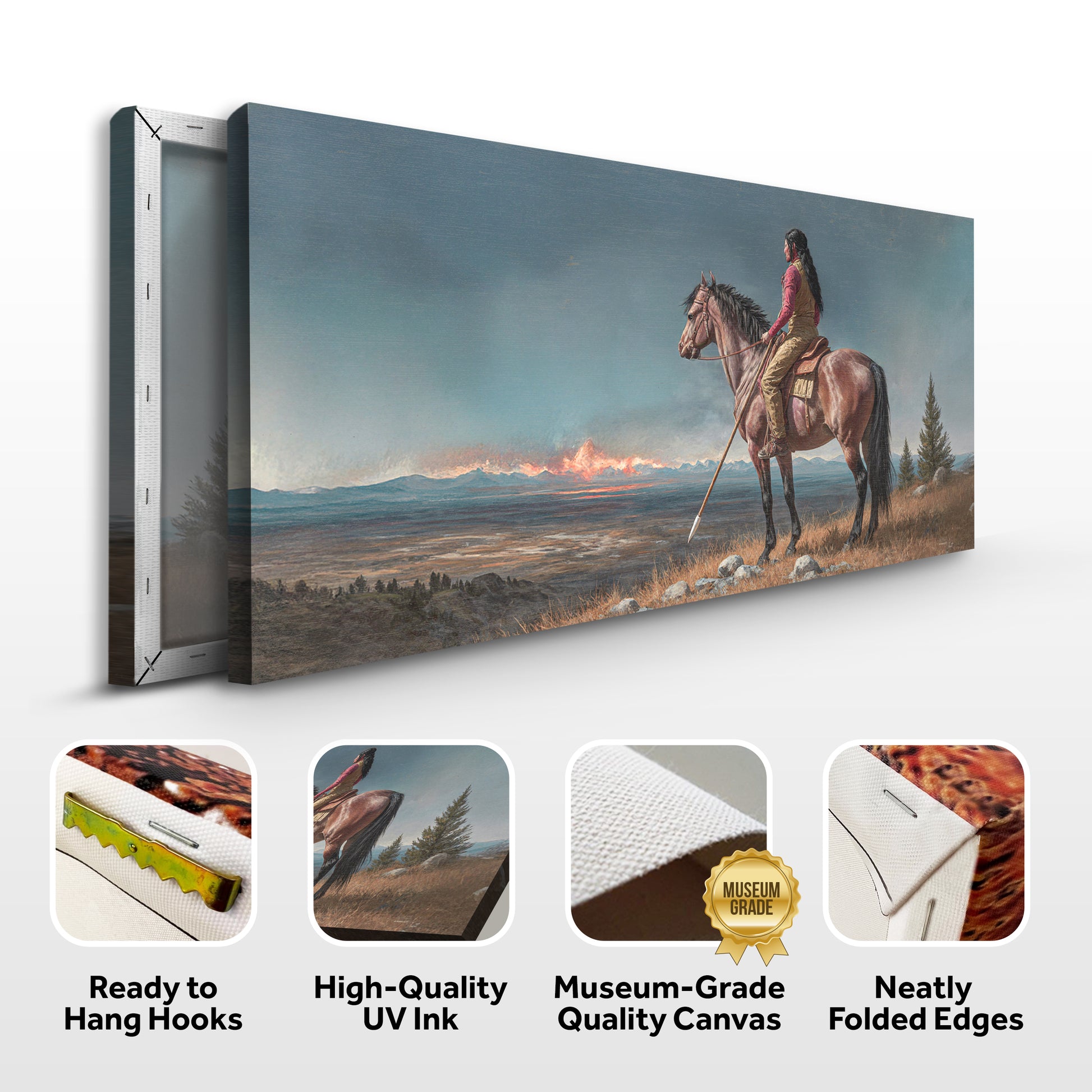 Warrior Watches The Storm Wall Art