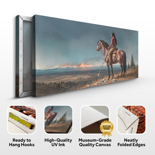 Warrior Watches The Storm Wall Art