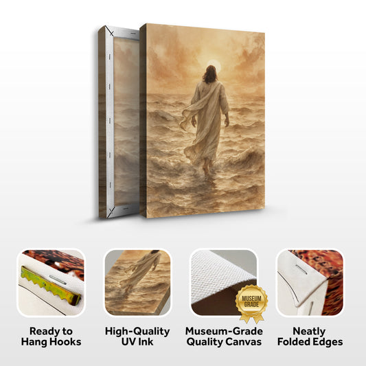 Jesus Christ Walking On Water Faith Wall Art VI