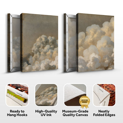 Clouds Neutral Abstract Duo Wall Art
