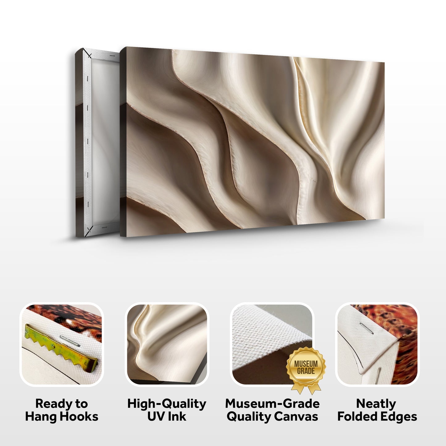 Beyond the Surface – 3D Abstract Waves Wall Art