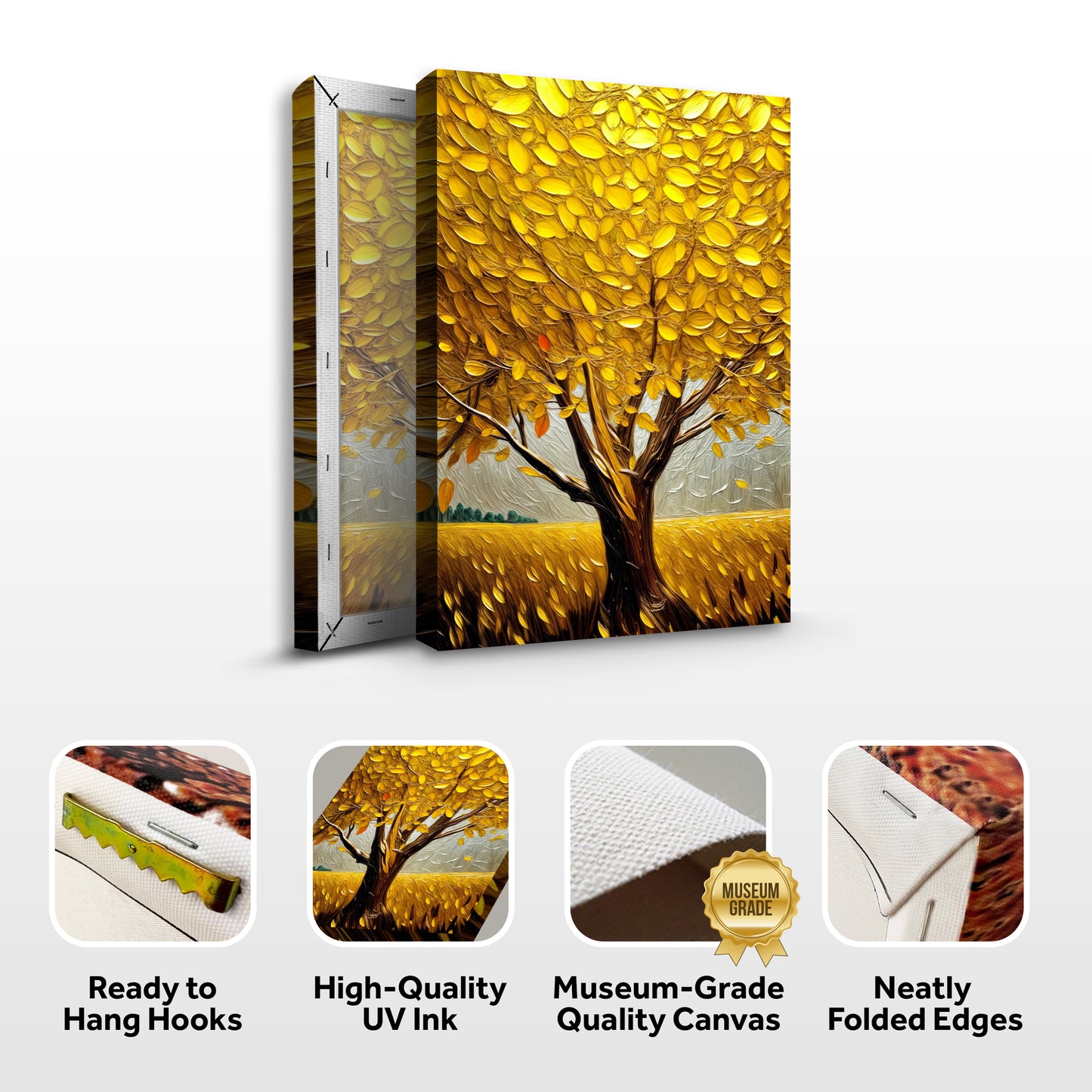 Golden Tree Breeze Wall Art