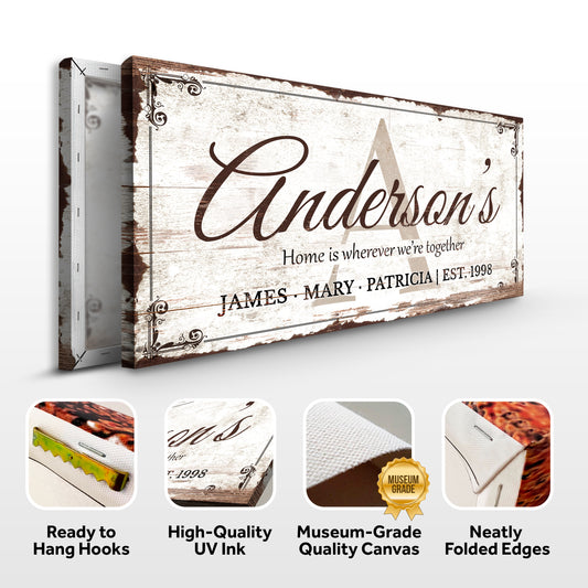 Family Sign Personalized Canvas III