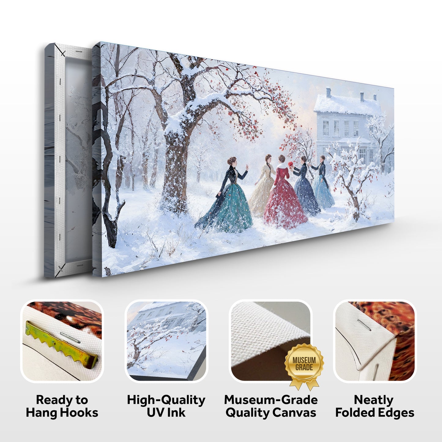 Little Women Abstract Christmas Wall Art