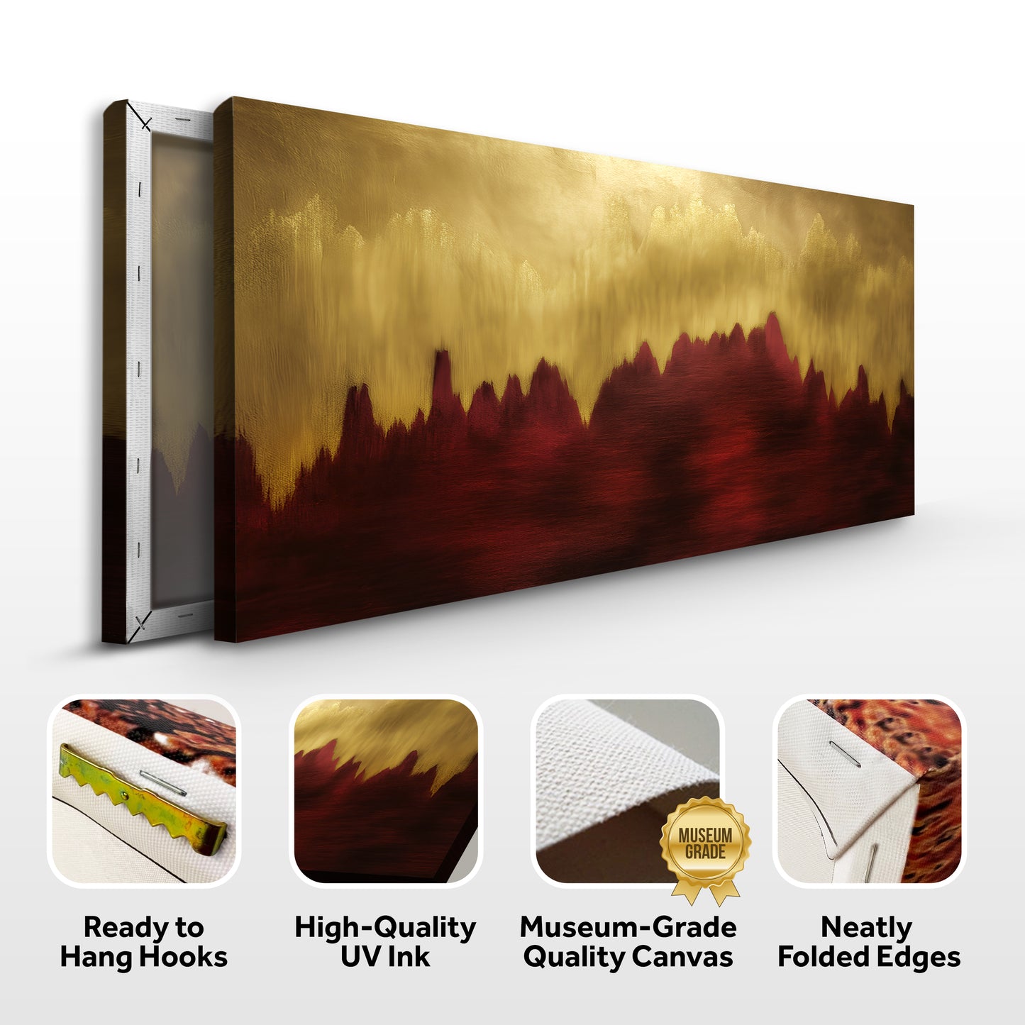 Red and Gold Ascent Wall Art