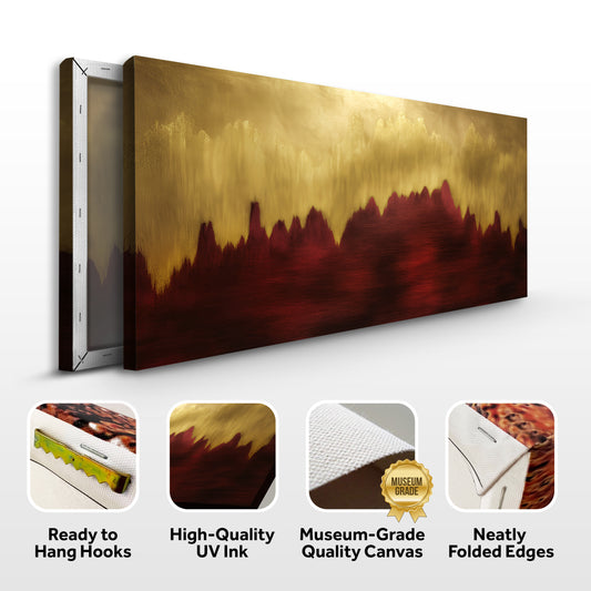 Red and Gold Ascent Wall Art
