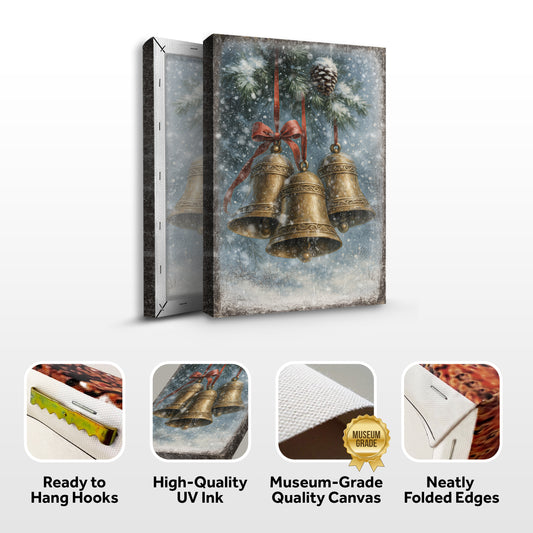 Vintage Christmas Bells Wall Art III