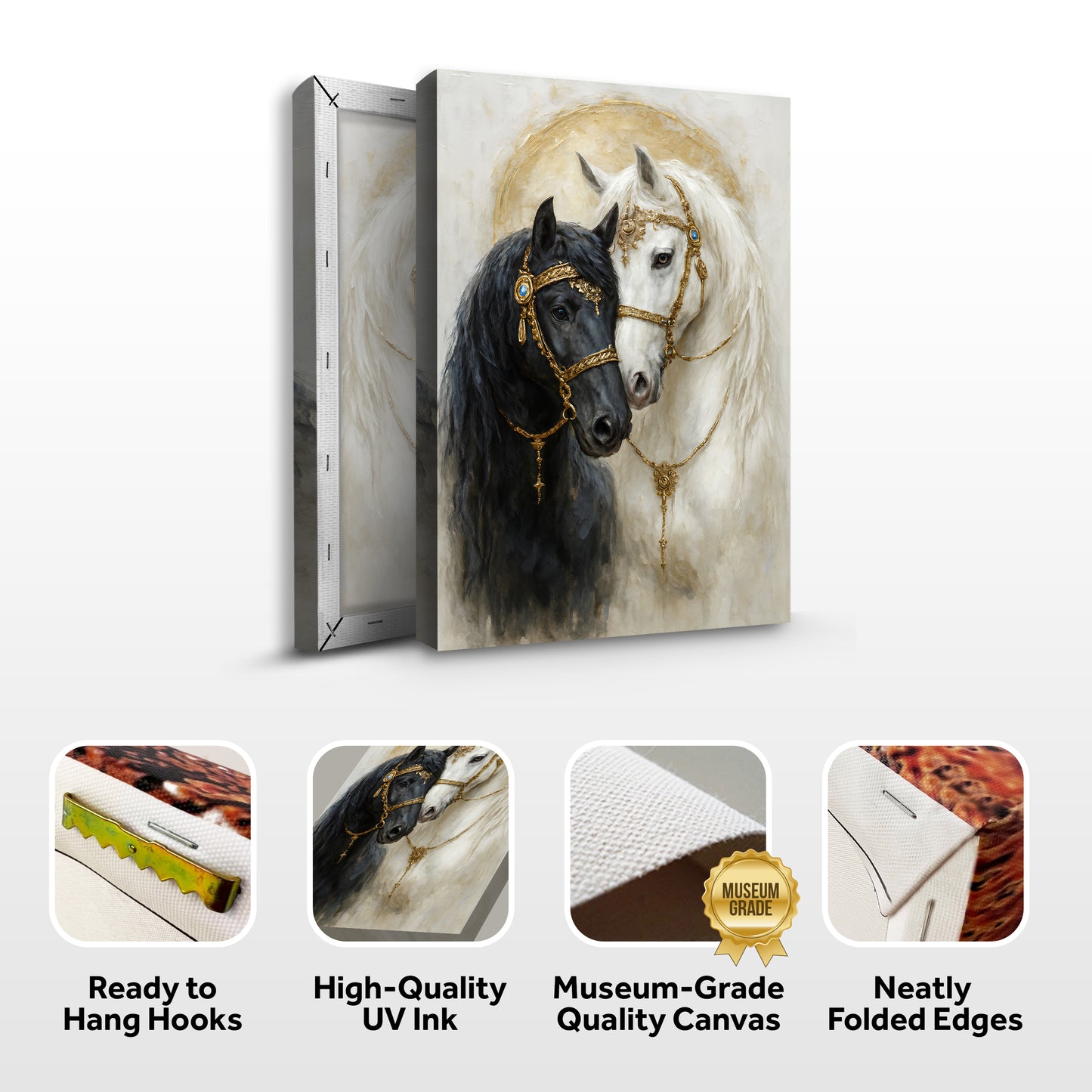 Yin And Yang Horse Embrace Wall Art