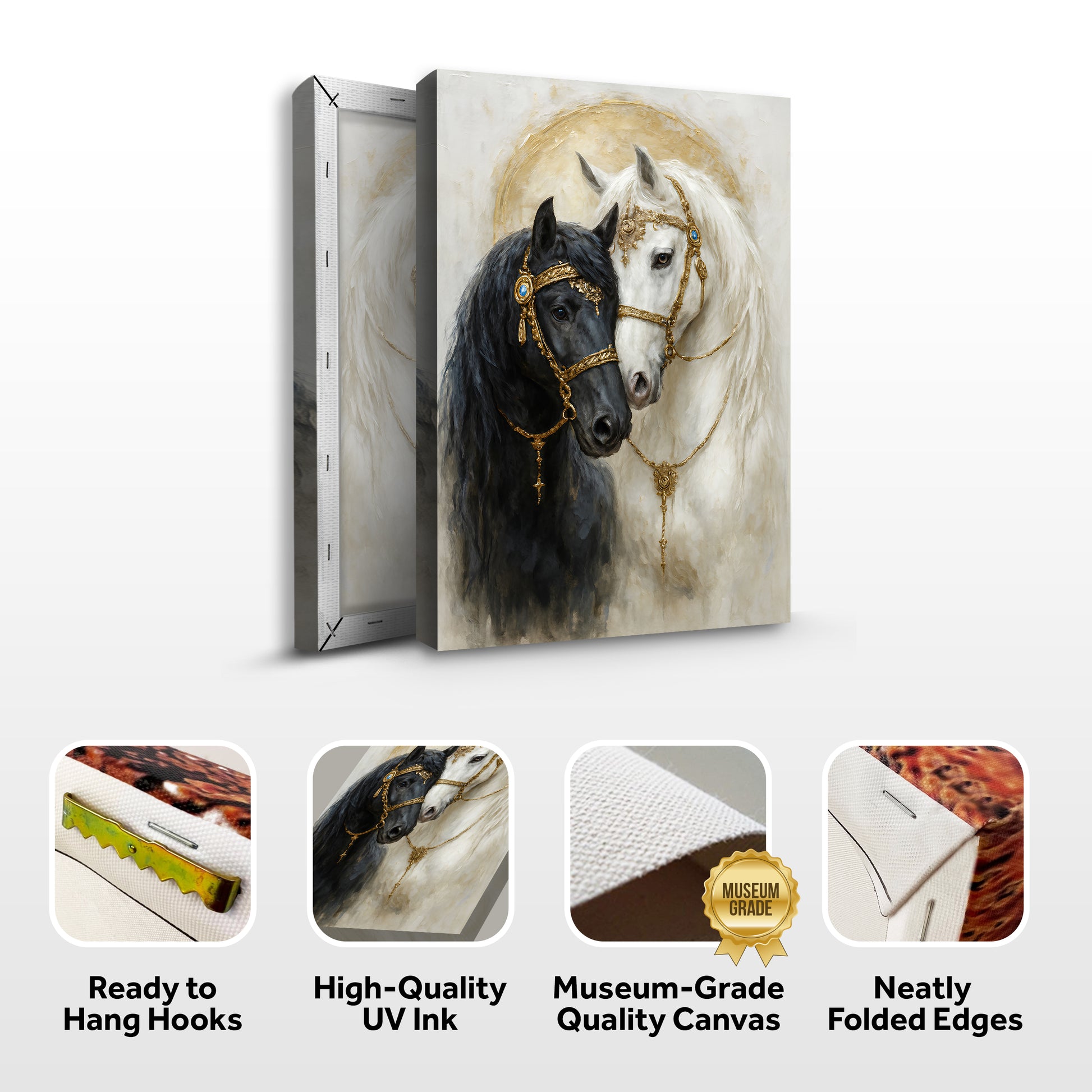 Yin And Yang Horse Embrace Wall Art