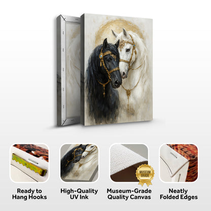 Yin And Yang Horse Embrace Wall Art