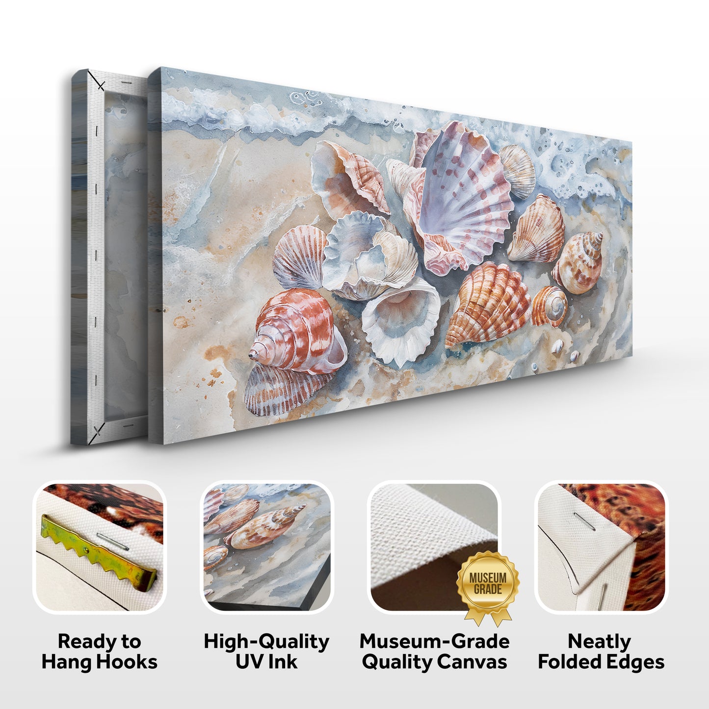 Sea Shells Modern Coastal Wall Art