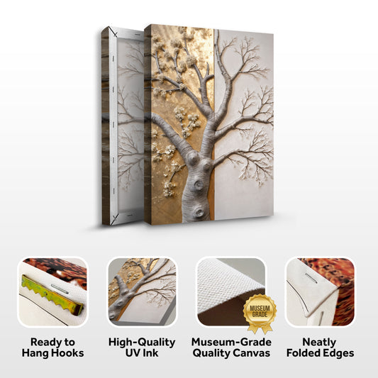 Tree American Basswood Impasto Wall Art