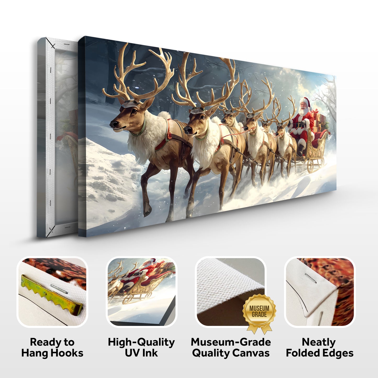 Santa’s Sleigh Ride Christmas Wall Art