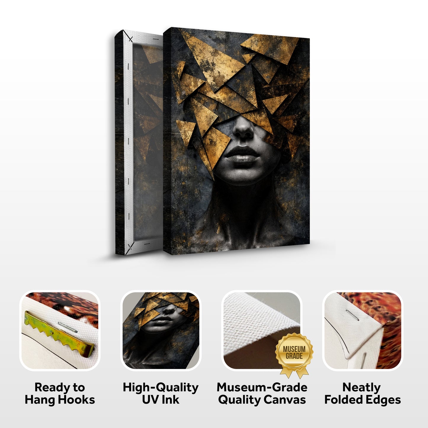 Lady Obsidian & Gold Wall Art