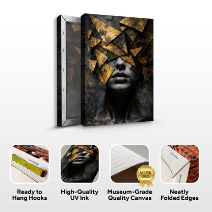 Lady Obsidian & Gold Wall Art