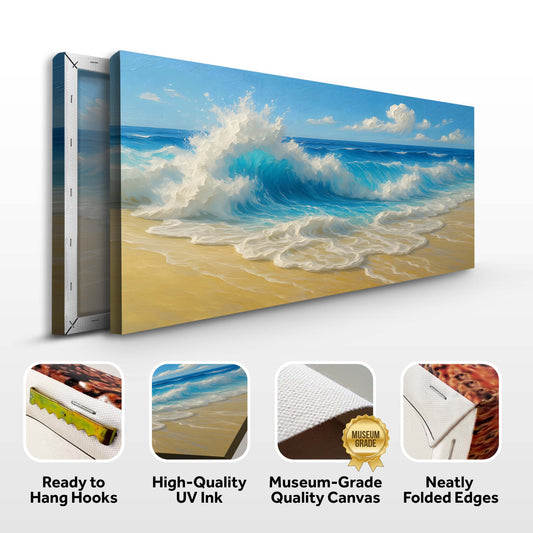Serene Ocean Wave Coastal Wall Art V