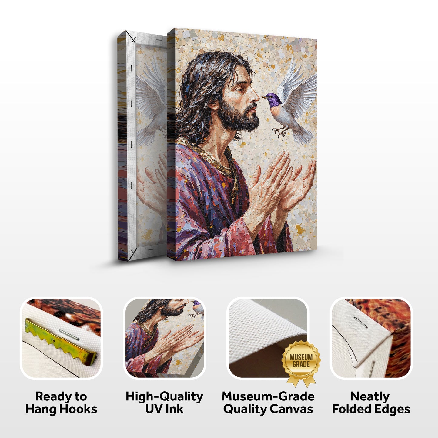 Jesus With Dove Wall Art