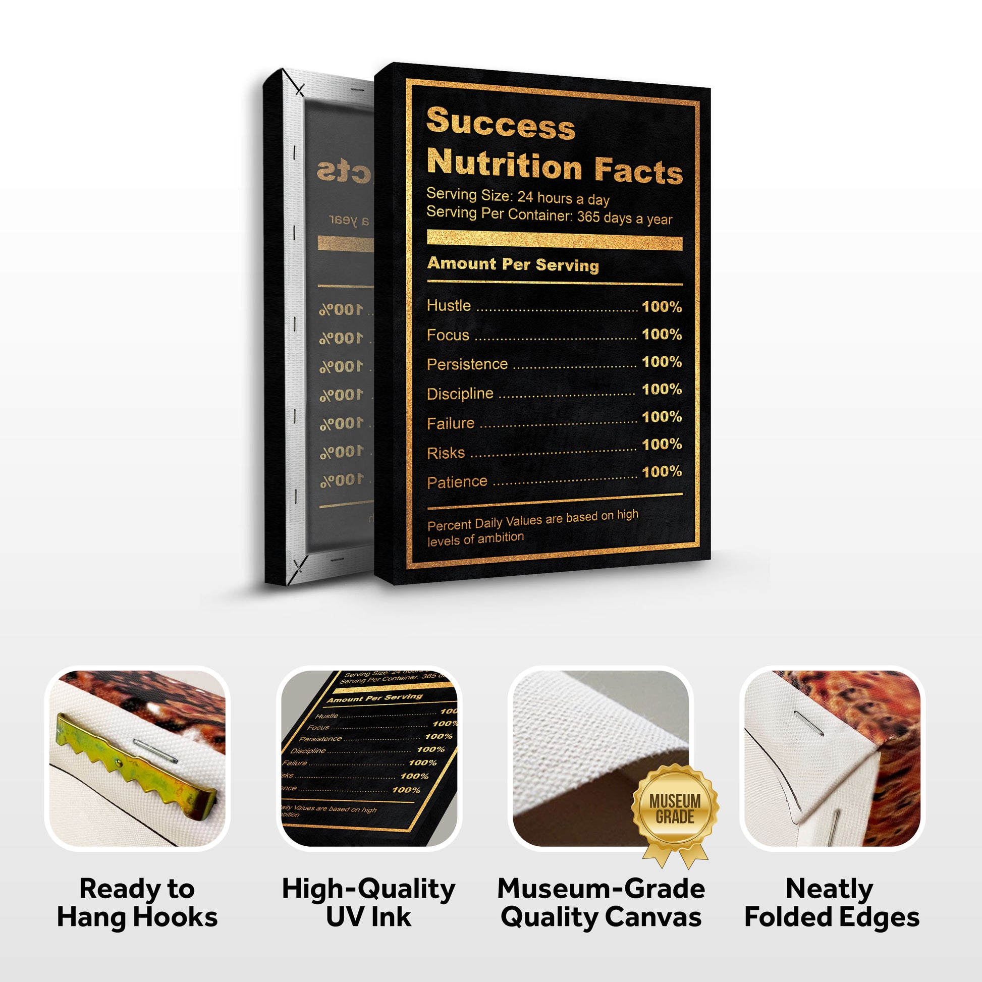 Ingredients For Success Motivational Wall Sign II