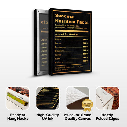 Ingredients For Success Motivational Wall Sign II
