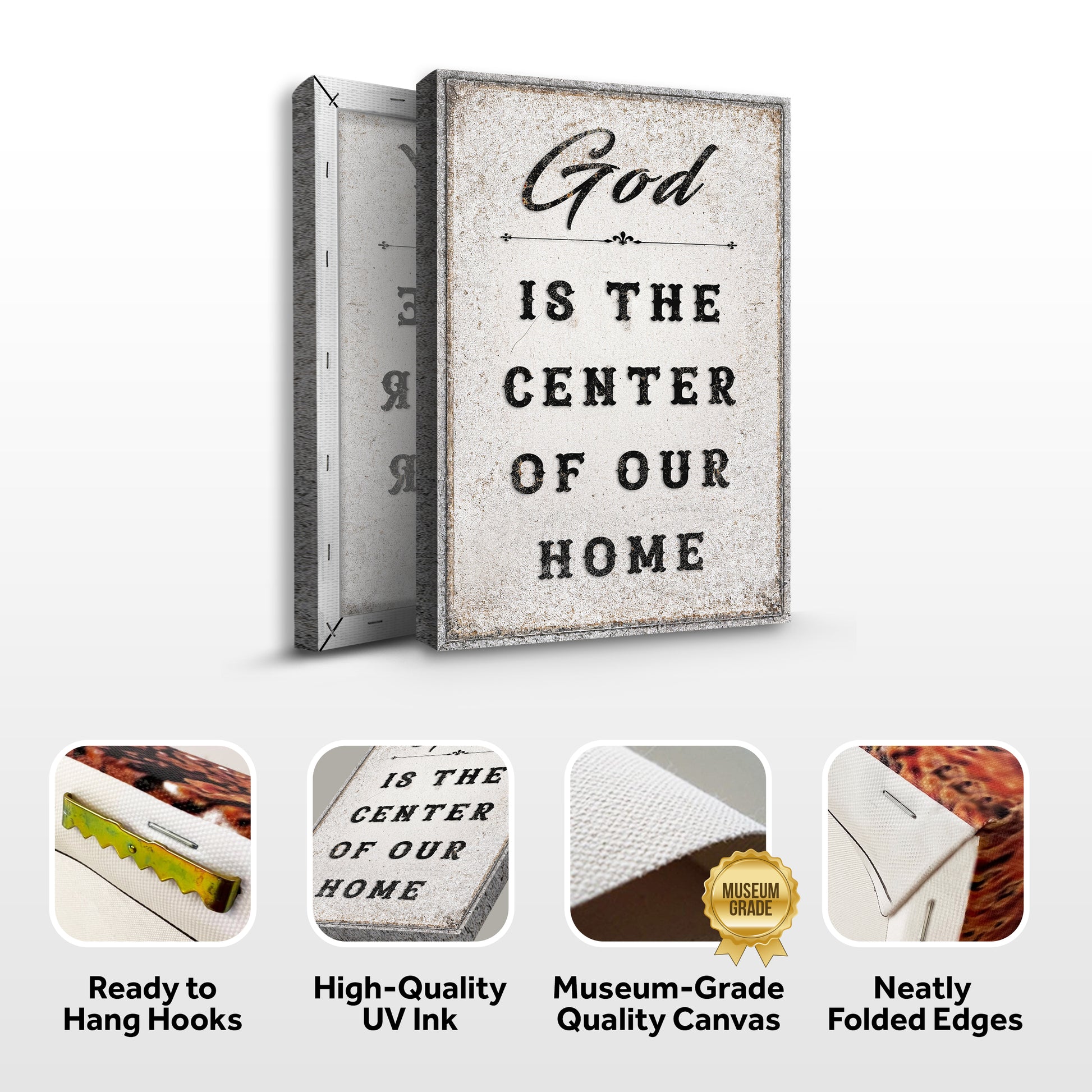 God Is The Center Of Our Home Faith Wall Art
