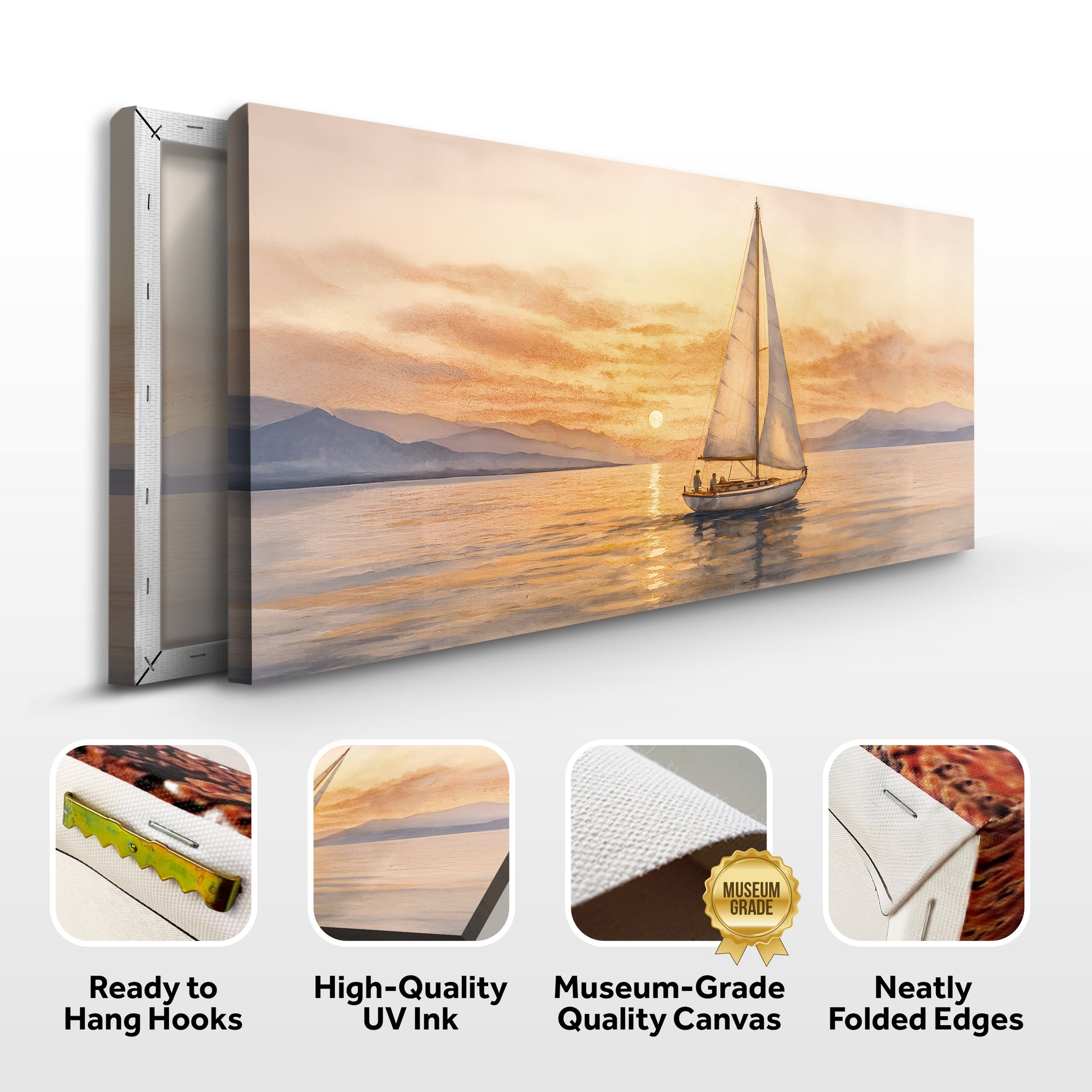 Sailing Into Dusk Abstract Wall Art