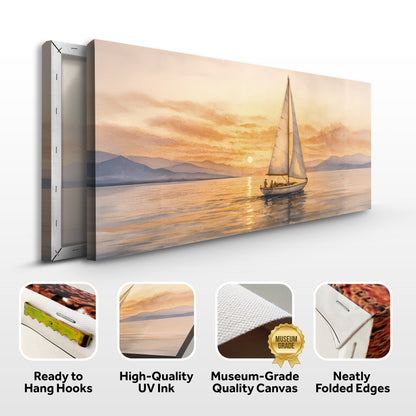 Sailing Into Dusk Abstract Wall Art