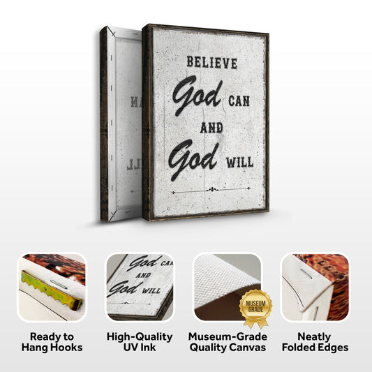 Believe God Can And God Will Faith Wall Art