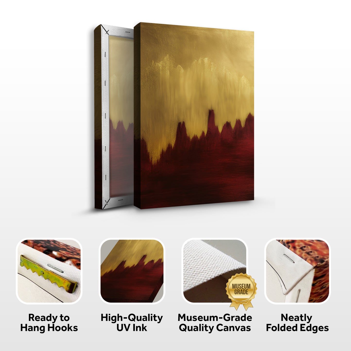 Red and Gold Ascent Wall Art II