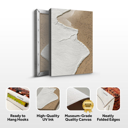 White Waves on Brown Sand Wall Art II