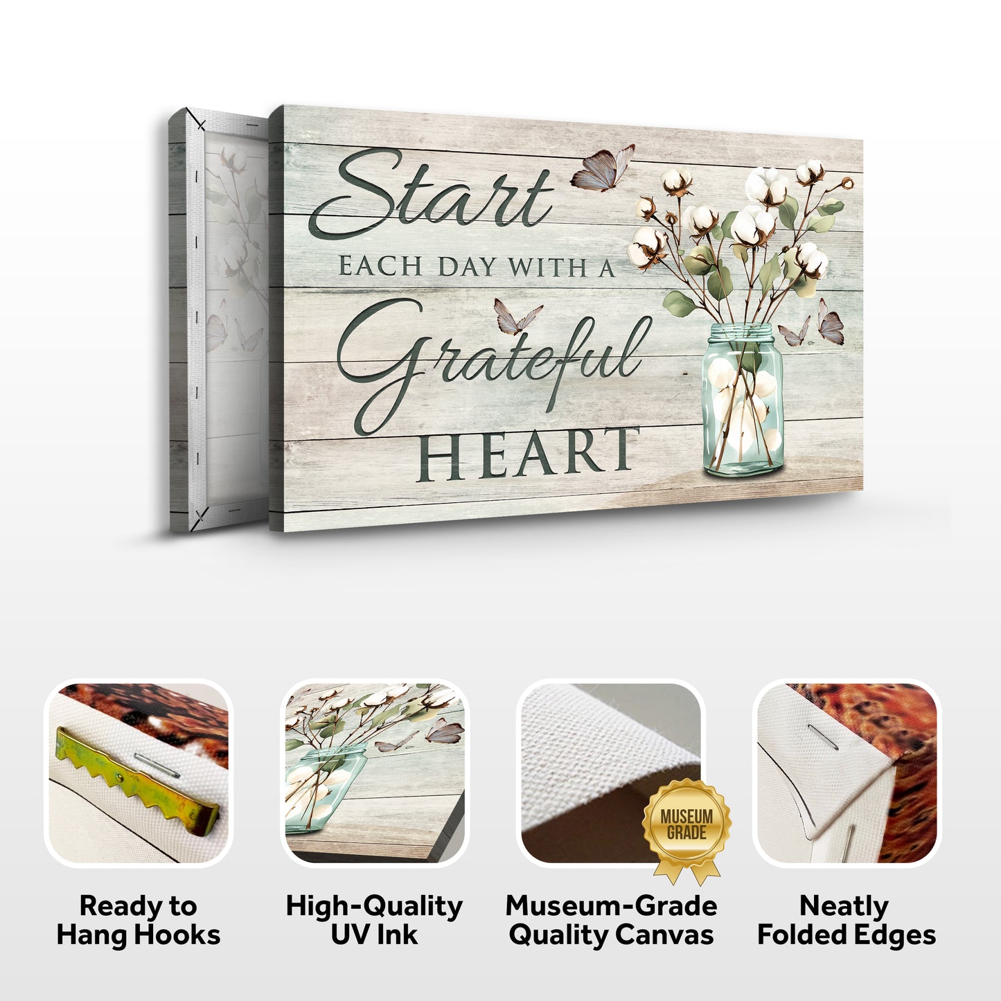 Start Each Day With A Grateful Heart Faith Sign