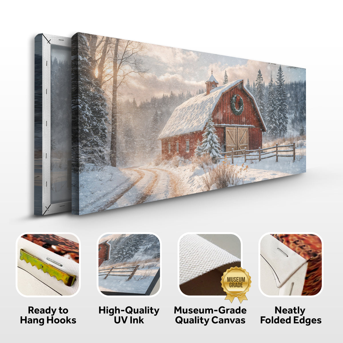 Vintage Christmas Barn Wall Art II