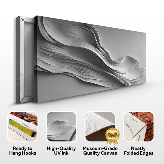 Stormy Gray Minimalist Wall Art