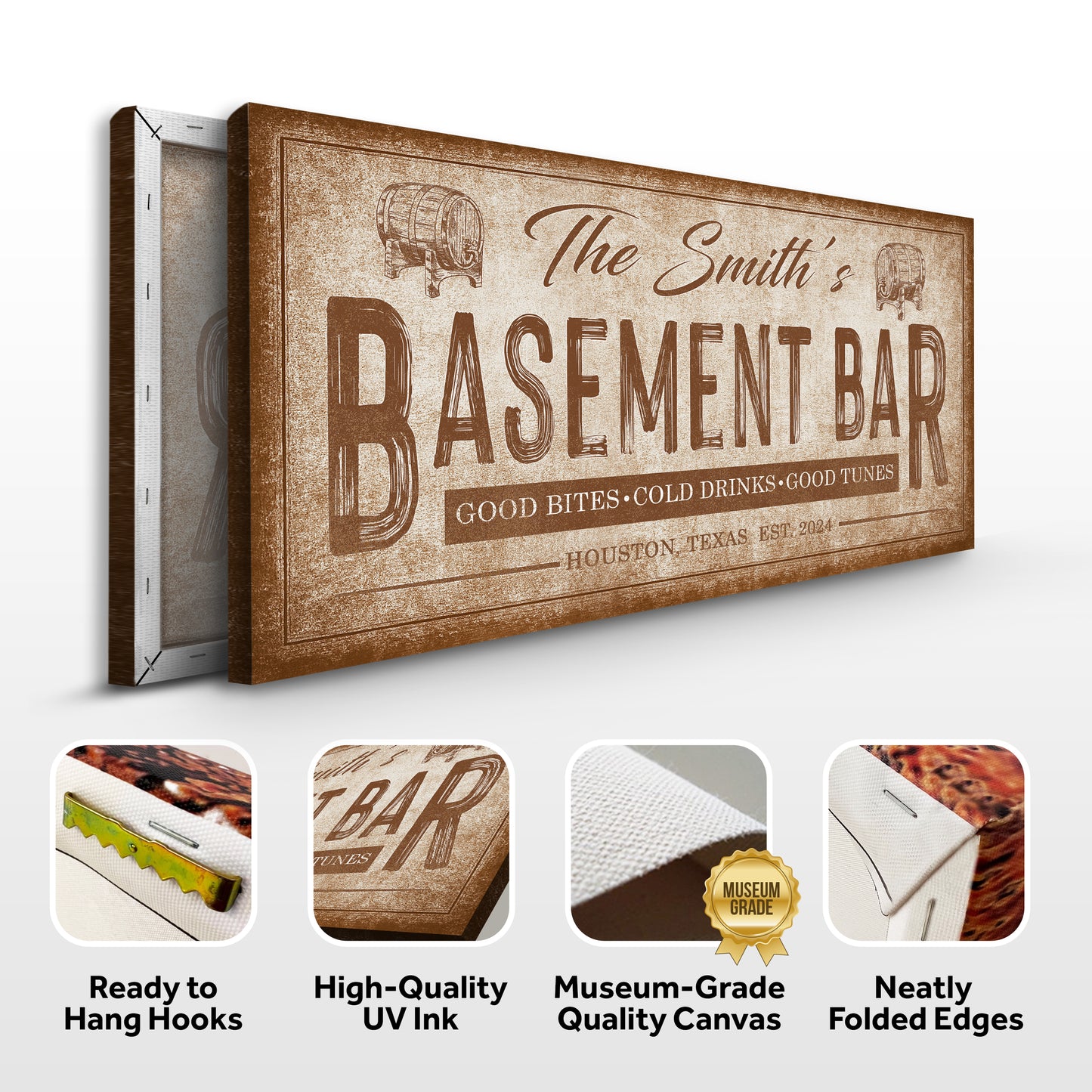Personalized Basement Bar Wall Sign