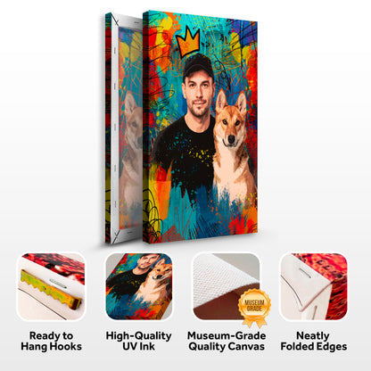 Customized Pet Portrait Abstract Wall Art III