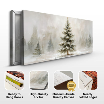 Snowy Christmas Tree Christmas Wall Art