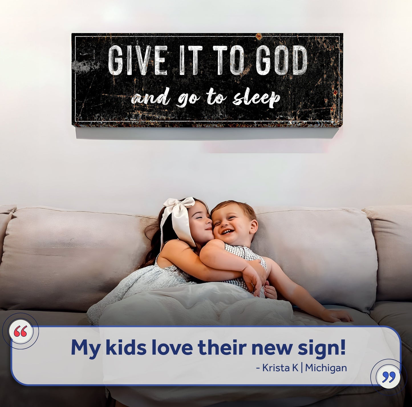 Give It to God and Go to Sleep – Christian Wall Art for Peaceful Nights