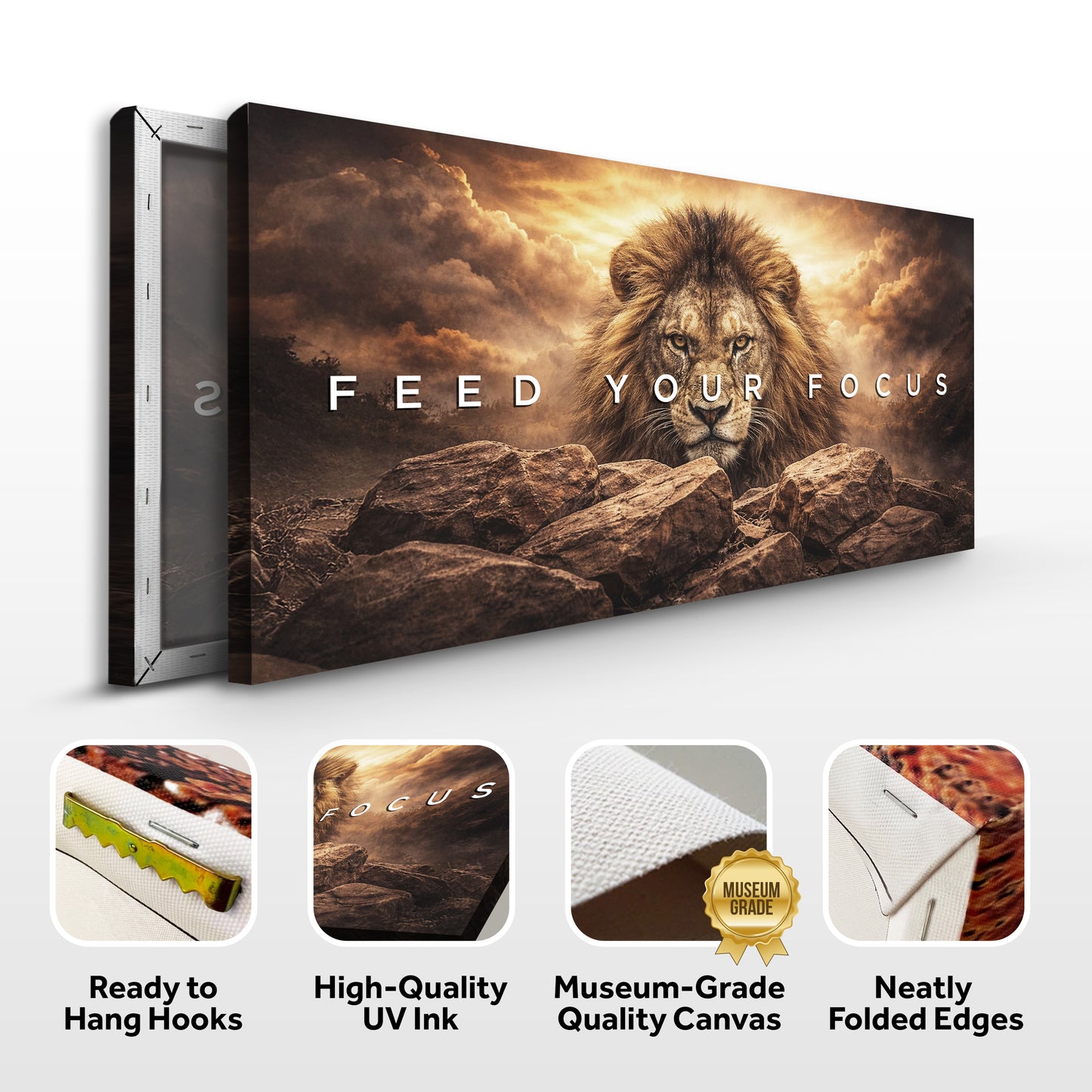 Feed Your Focus Lion Wall Sign