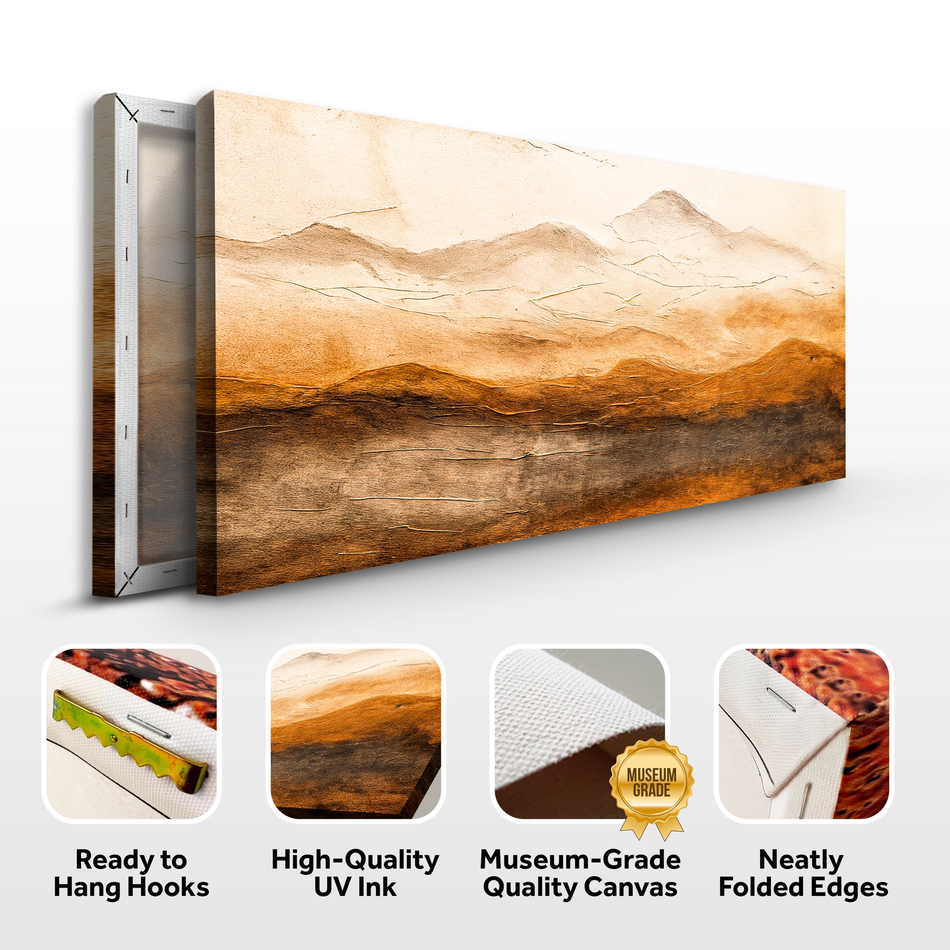 Desert Mountain Horizon Abstract Wall Art