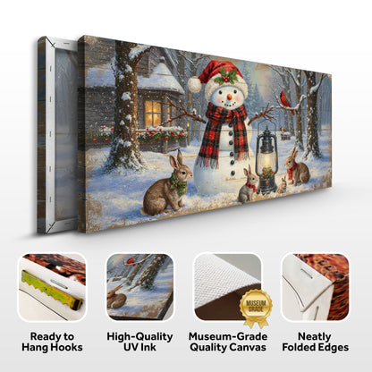 Vintage Snowman in the Snow Christmas Wall Art