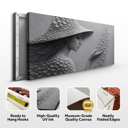 Modern Minimalist Woman Silhouette Wall Art