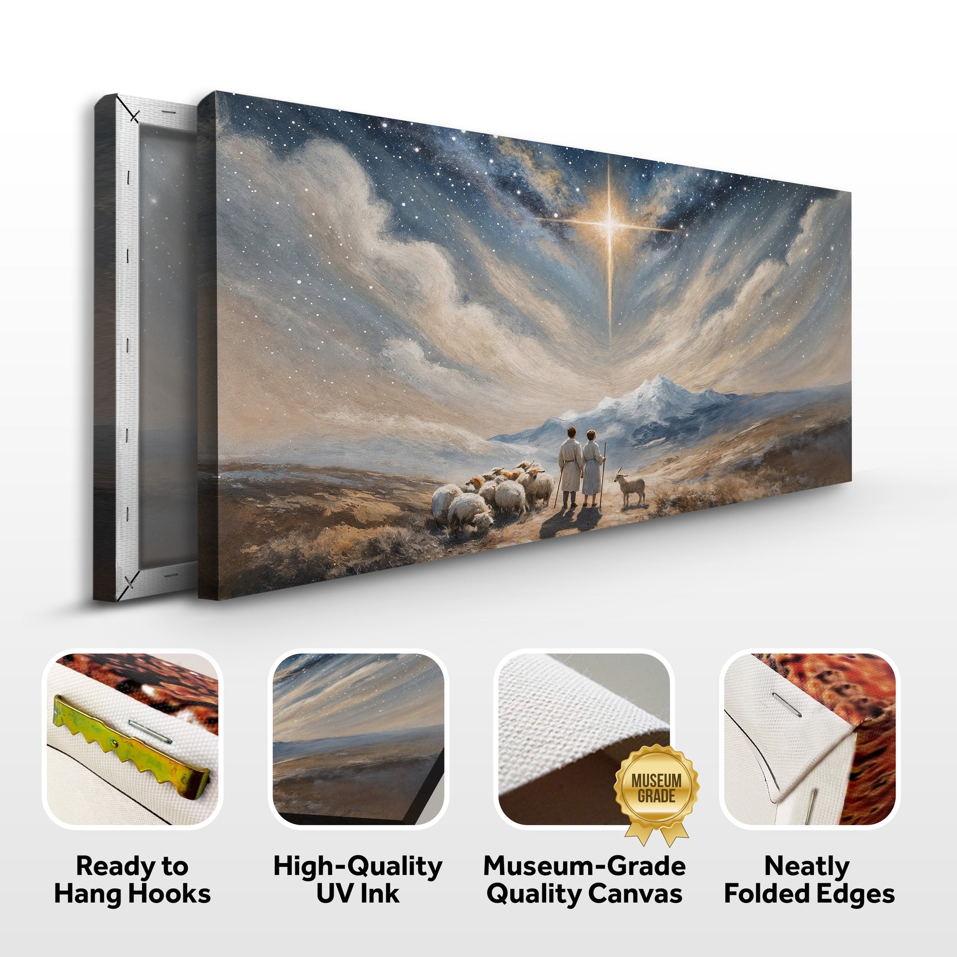 Shepherds Walking Christmas Wall Art