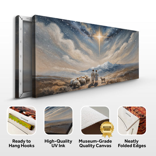 Shepherds Walking Christmas Wall Art