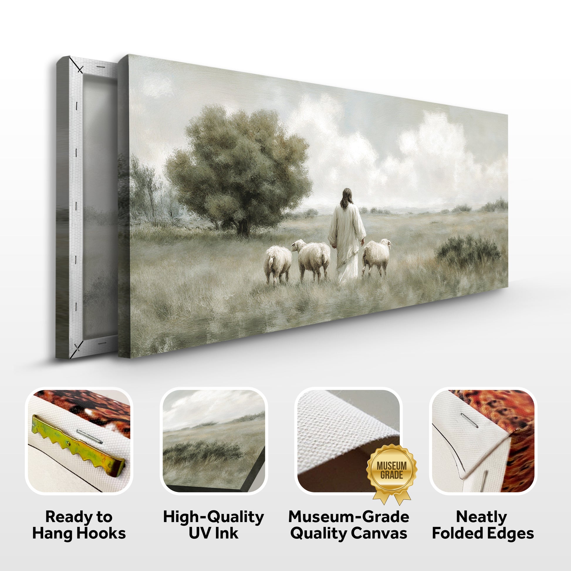 Sheeps Guided by Grace Christmas Wall Art