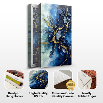 Midnight Veins of Gold Wall Art