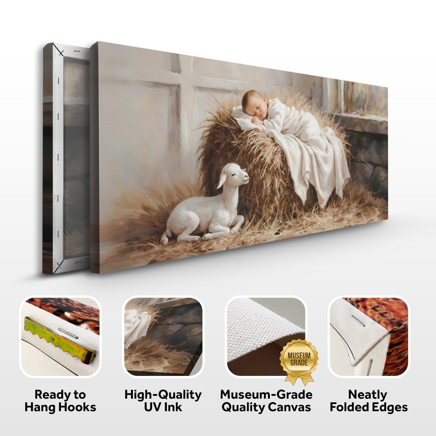 Peaceful Nativity Christmas Wall Art