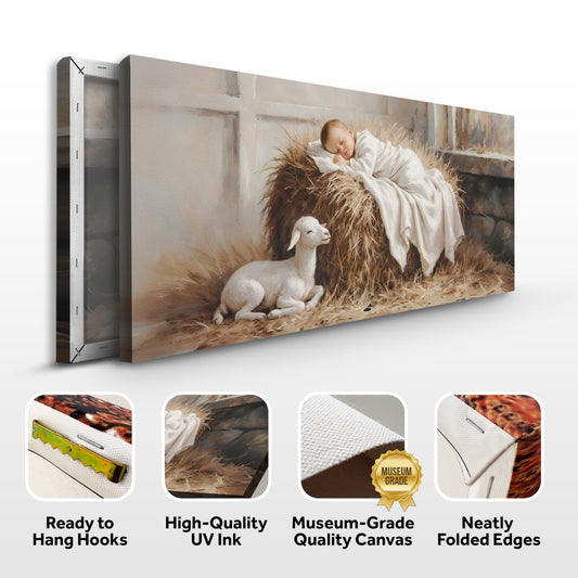 Peaceful Nativity Christmas Wall Art