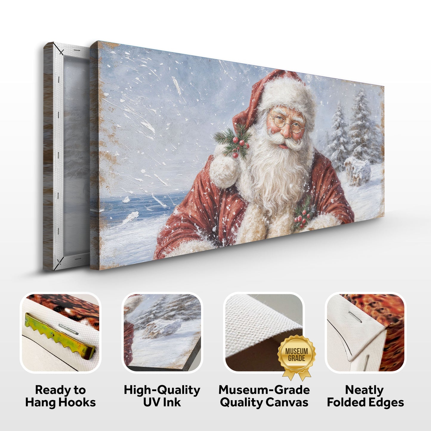 Vintage Santa Claus Christmas Wall Art