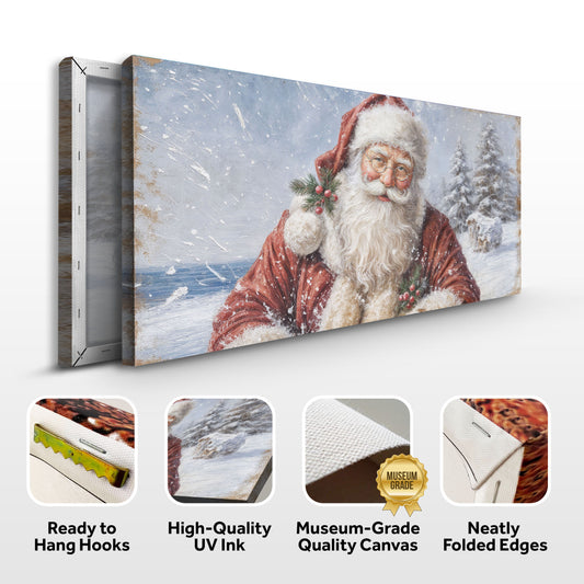 Vintage Santa Claus Christmas Wall Art