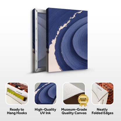 Navy Blue Acrylic Abstract Wall Art